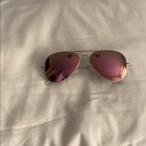 AQS Aquaswiss pink/rose gold aviator sunglasses - Picture 2 of 3